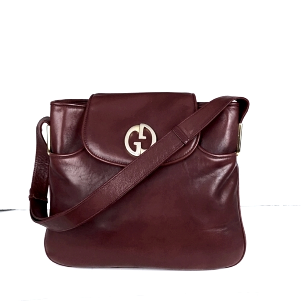Gucci 1973 Merlot Vintage Leather Shoulder Bag Excellent Condition!